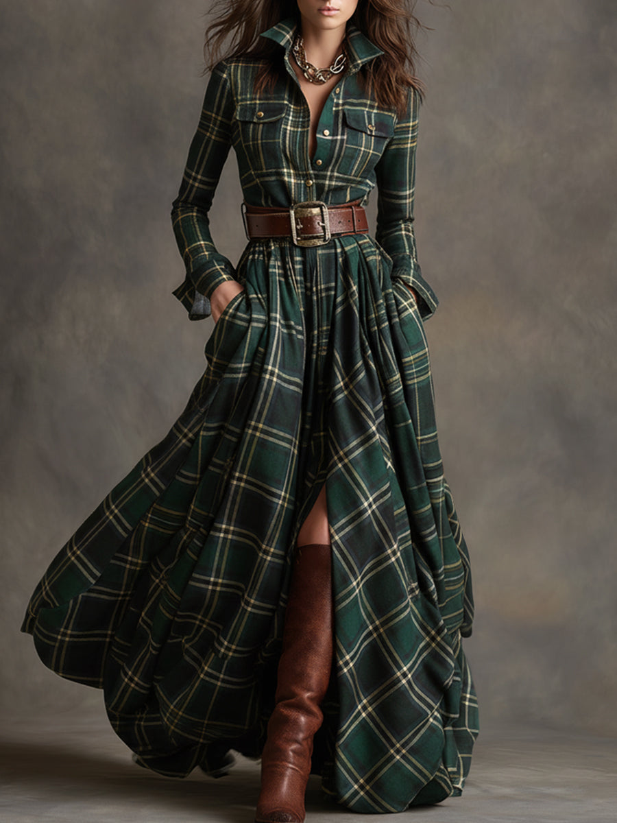 Felicity - Button-Up Maxi Shirt Dress For Women