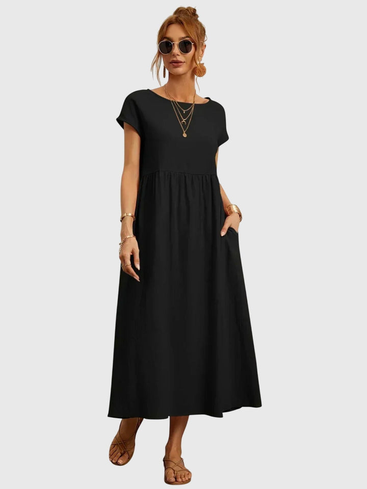 Giselle - Light Casual Maxi Dress with Pockets
