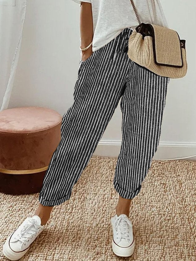 Elga - Stylish Casual Linen Trousers