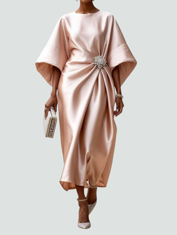 Heather - Elegant Long Dress With Lantern Sleeves