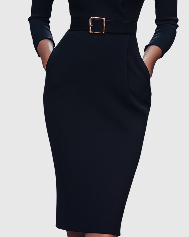 Claribel - Elegant Refined Midi Dress