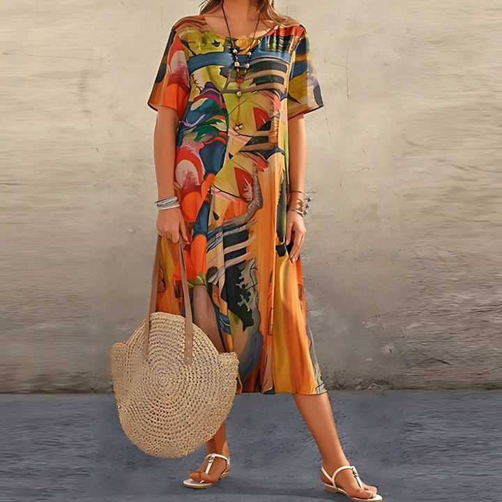 Colora - Elegant Floral Dress For Women