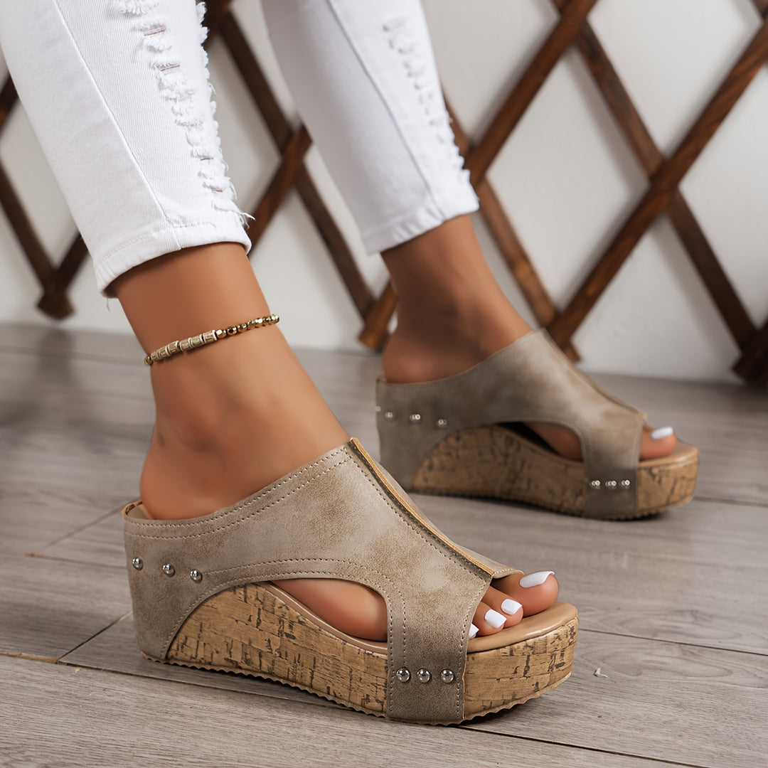 Patty - Elegant Retro Platform Wedge Sandals