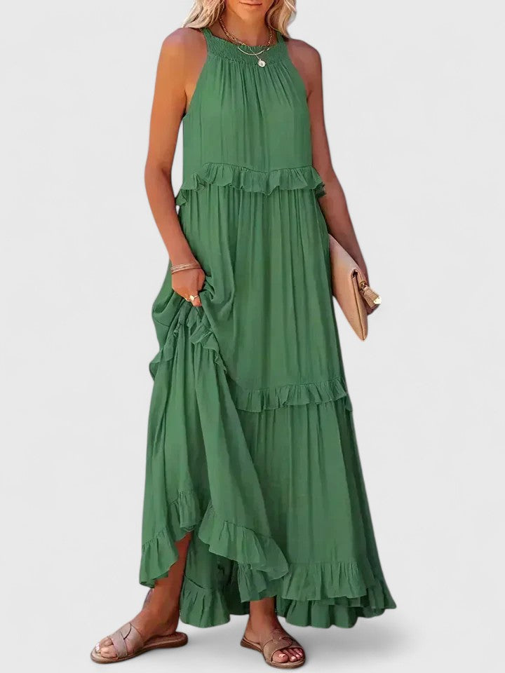 Shannon - Elegant Ruffle Flowy Dress For Women