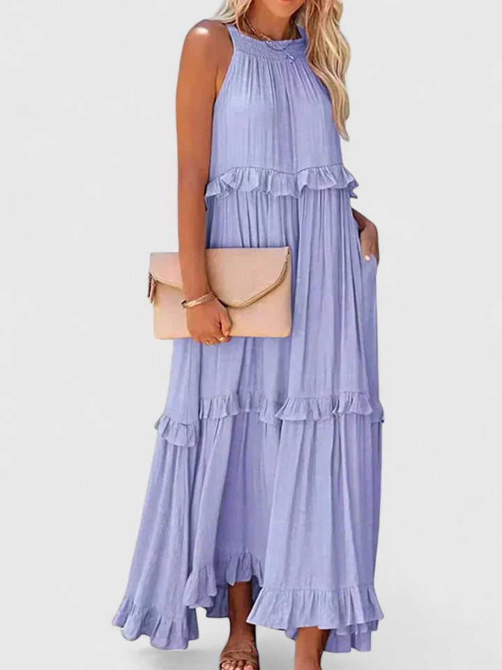 Shannon - Elegant Ruffle Flowy Dress For Women