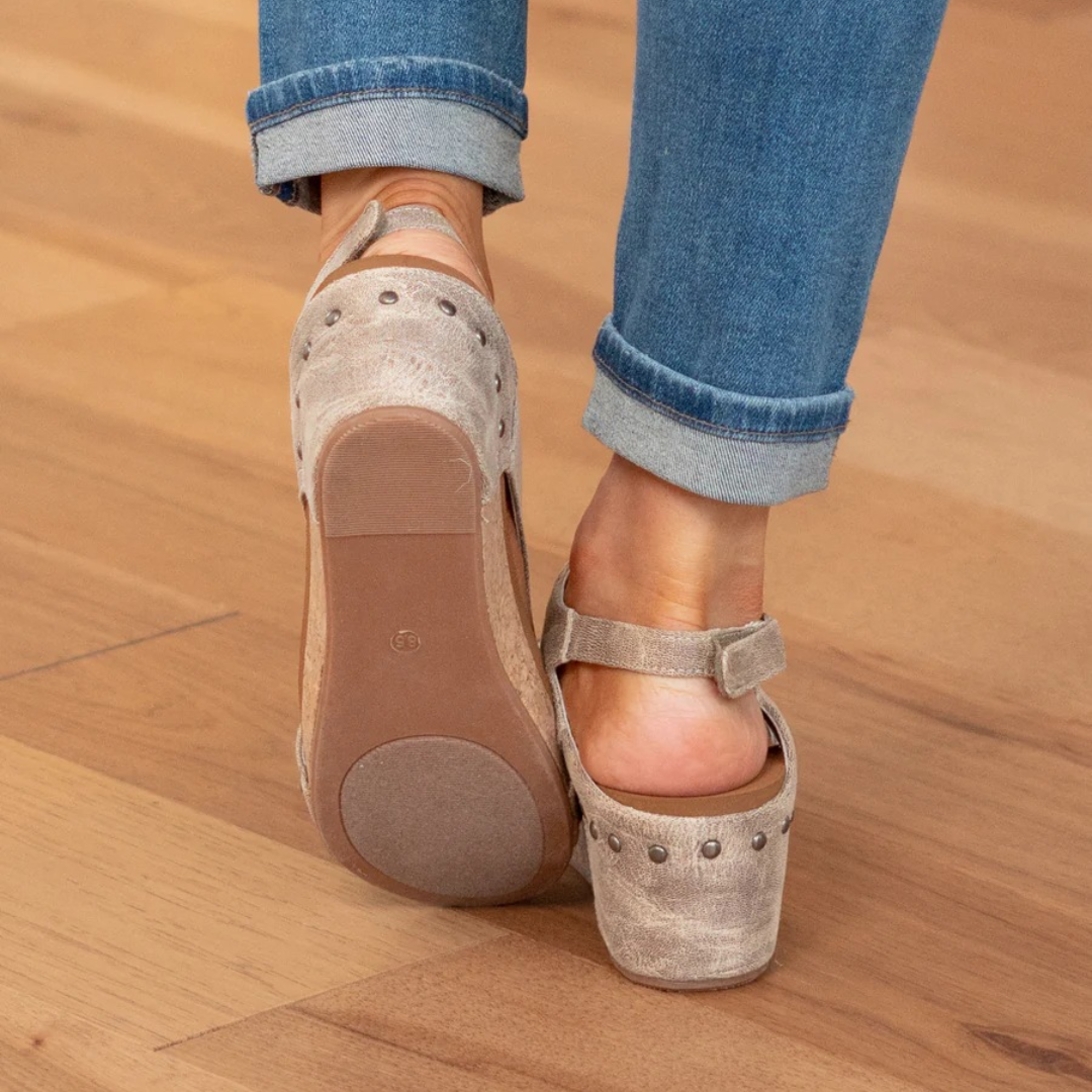 Linda - Suede Wedge Platform Sandals