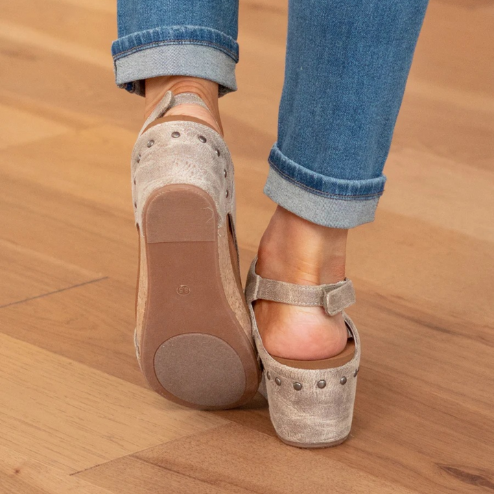Linda - Suede Wedge Platform Sandals