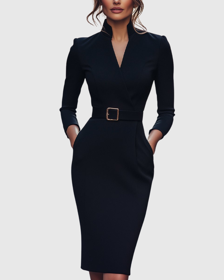Claribel - Elegant Refined Midi Dress