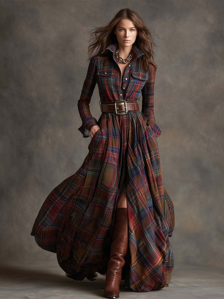 Felicity - Button-Up Maxi Shirt Dress For Women