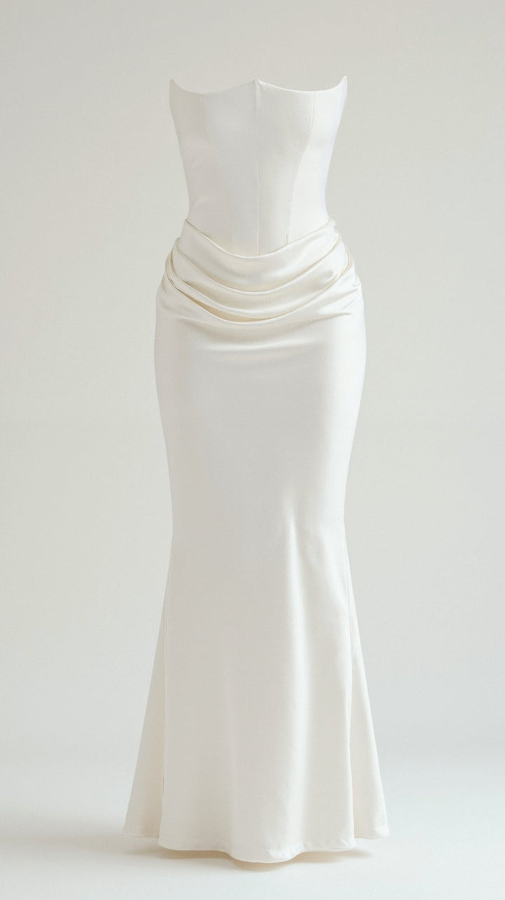 Ana | Women Wedding Guest Strapless Maxi Dress
