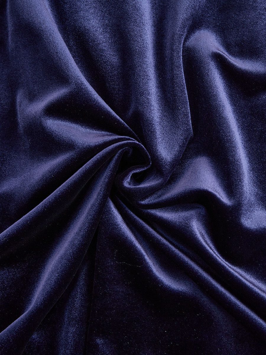 Sibella - Navy Long-Sleeve Formal Midi Dress