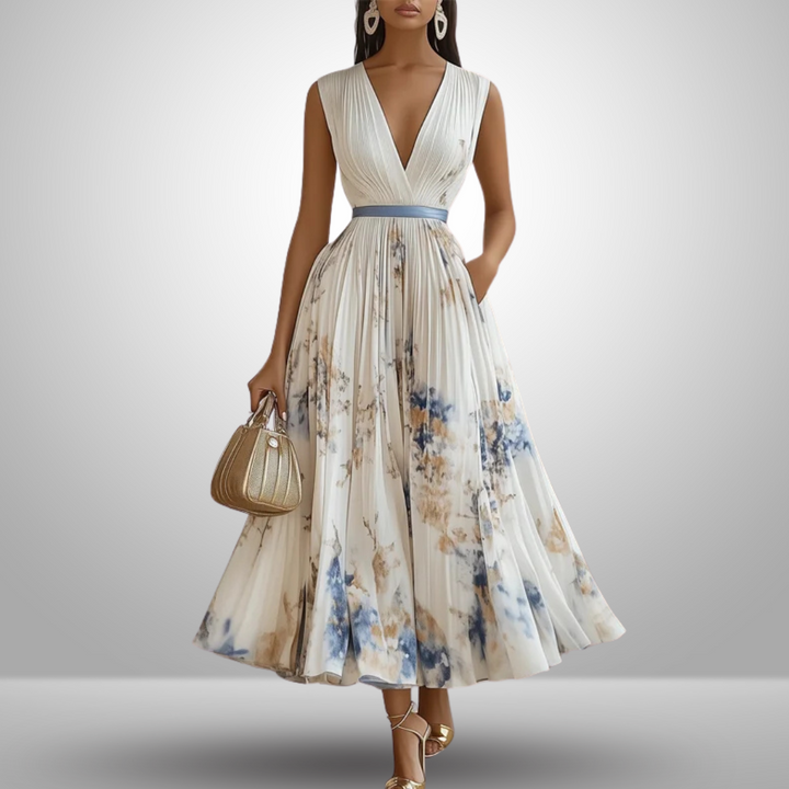 Maureen - Flowy Sleeveless Summer Maxi Dress