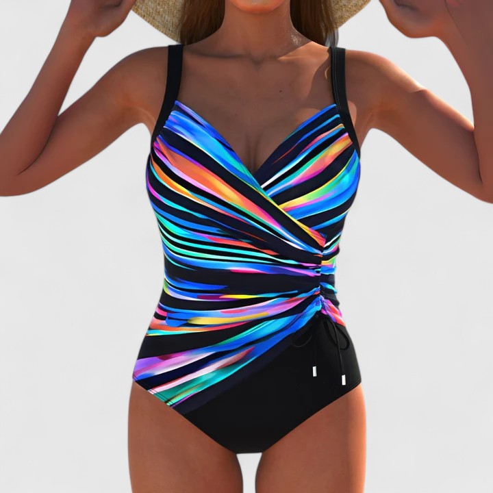 Alice - Modern Printed One-Piece Beach Swimsuit