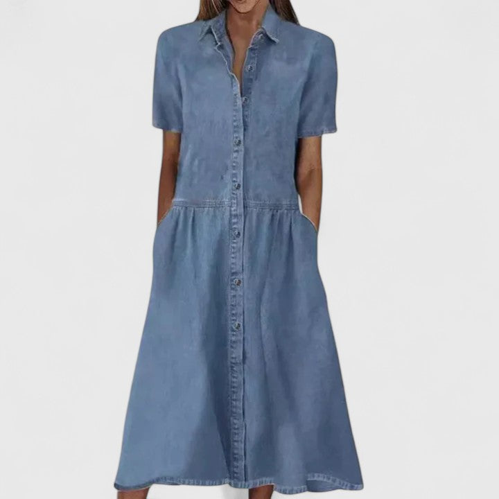 Roxanne - Sophisticated Collared Summer Dress