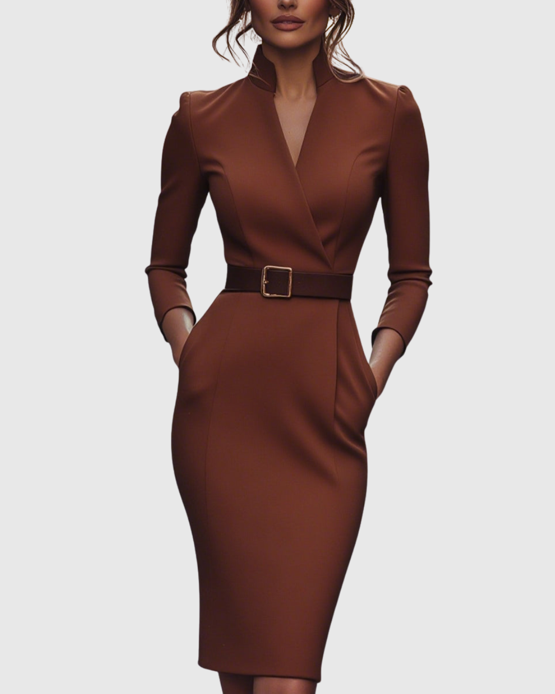 Claribel - Elegant Refined Midi Dress