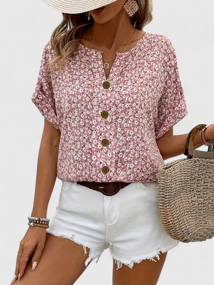 Sabine - Elegant Floral Summer Blouse
