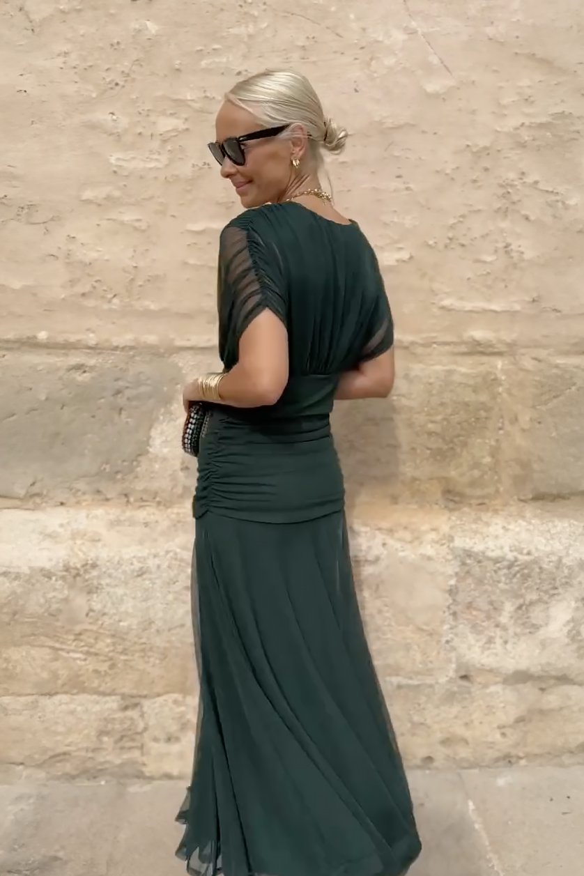 Alison - Green Elegant Formal Maxi Dress