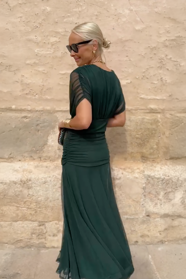 Alison - Green Elegant Formal Maxi Dress