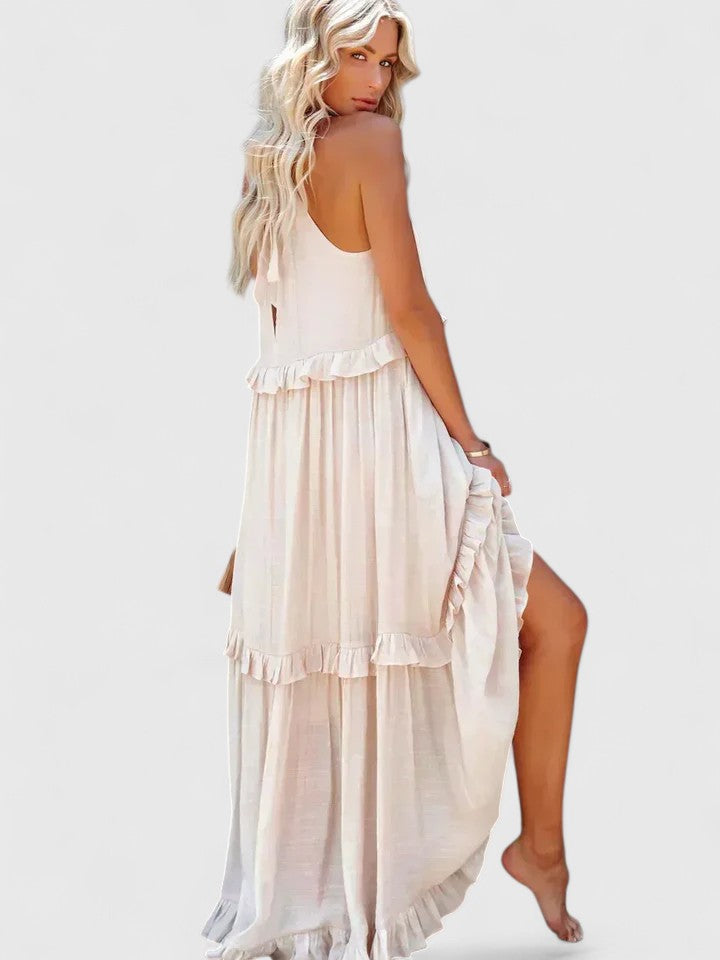 Shannon - Elegant Ruffle Flowy Dress For Women