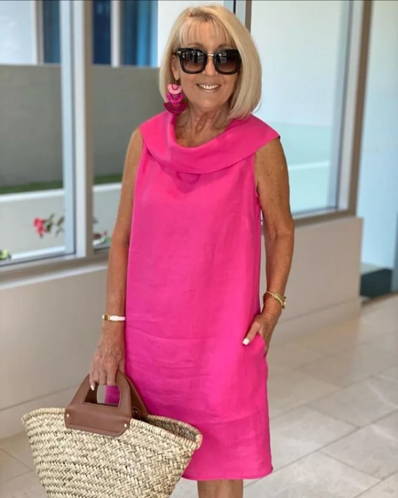 Sherry - Lightweight Summer Dress with Stylish Neckline