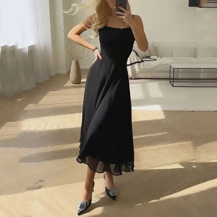 Hannah - Women Wedding Guest Elegant Square Midi Dress
