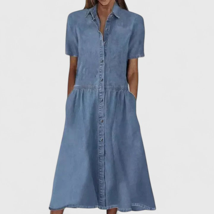 Roxanne - Sophisticated Collared Summer Dress
