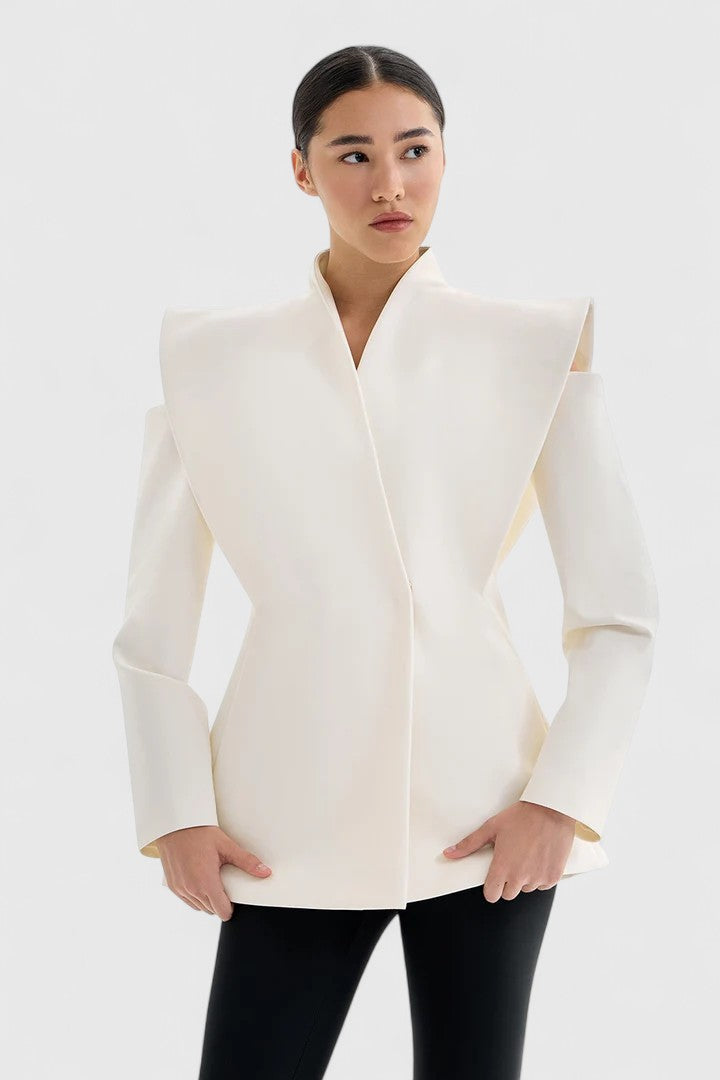 Valeria - Elegant White Blazer