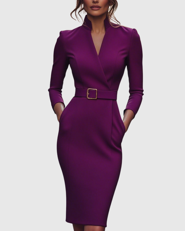 Claribel - Elegant Refined Midi Dress