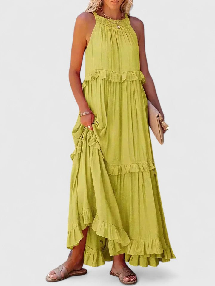 Shannon - Elegant Ruffle Flowy Dress For Women