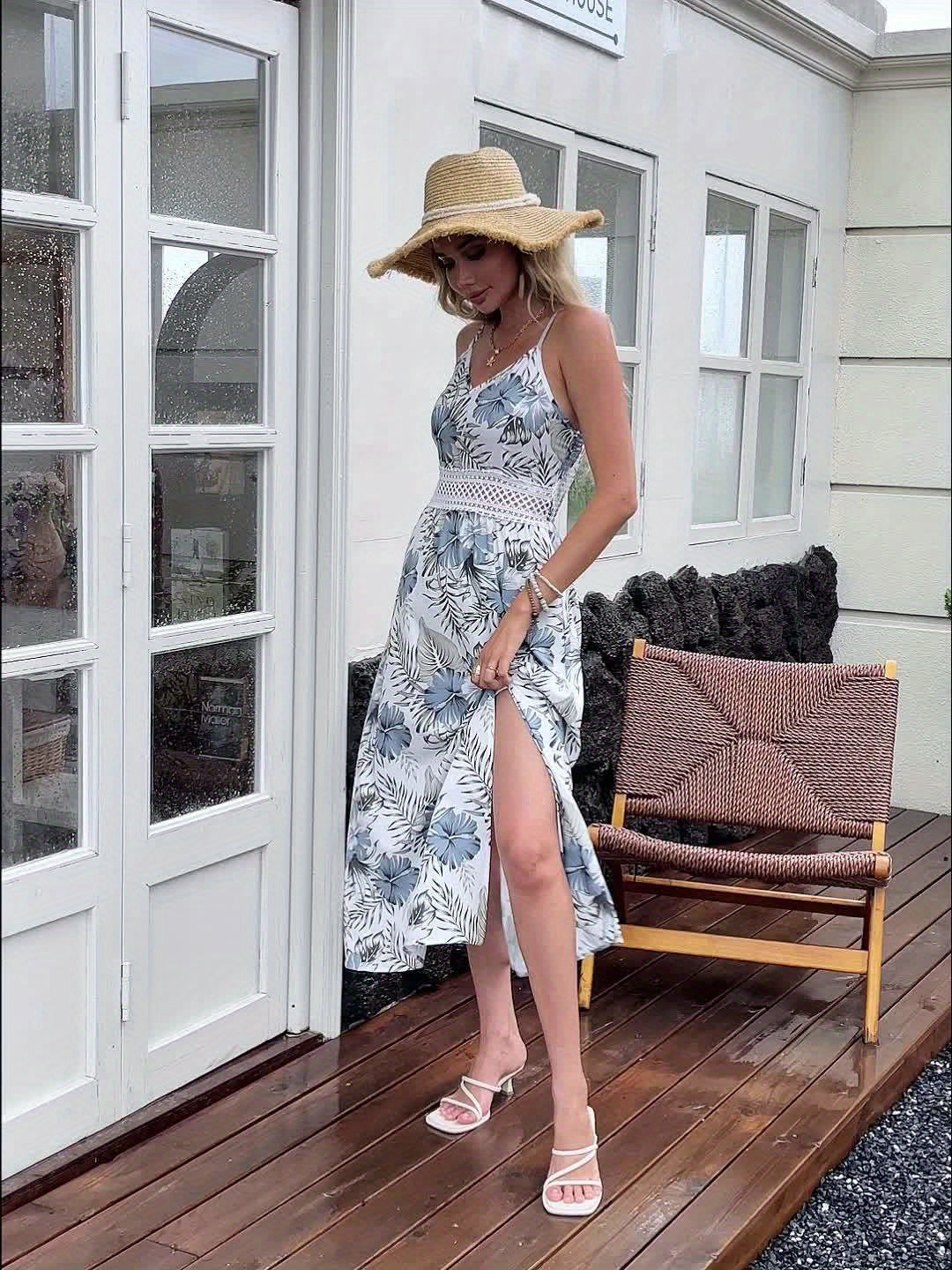 Lora - Elegant Floral Maxi Sundress For Women