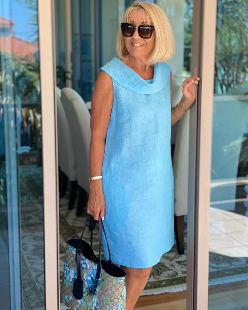 Sherry - Lightweight Summer Dress with Stylish Neckline