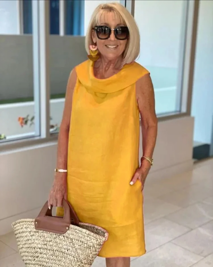 Sherry - Lightweight Summer Dress with Stylish Neckline