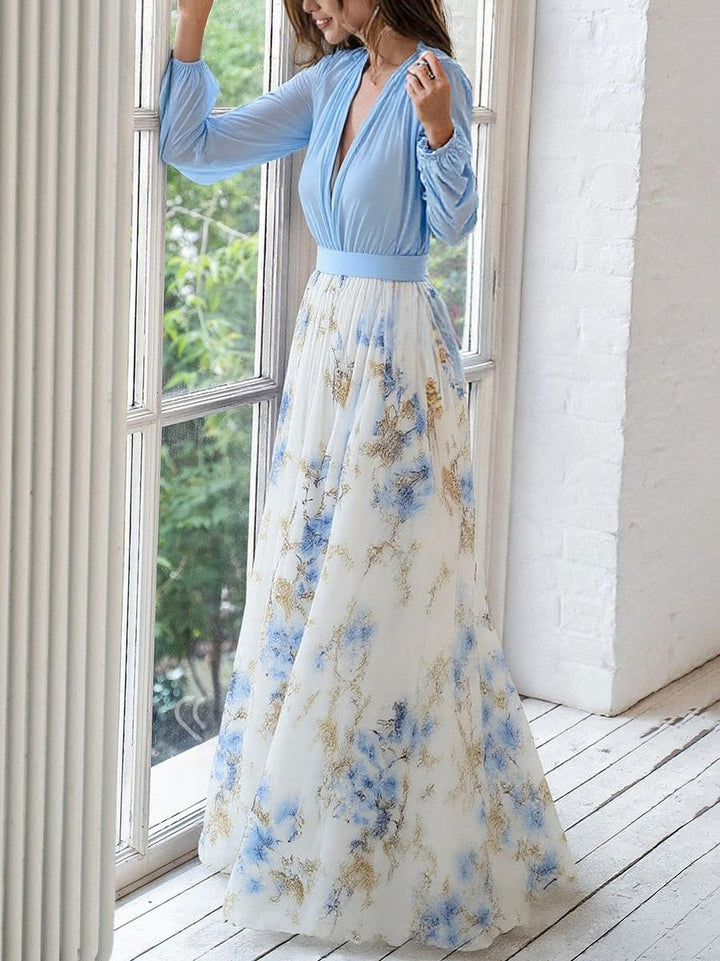 Kelli - Chic Maxi Dress with Dazzling Floral Print