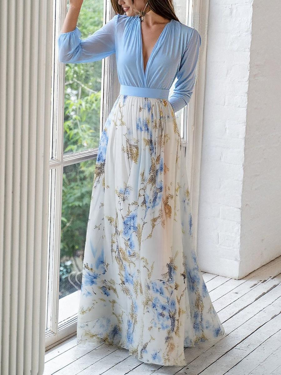 Kelli - Chic Maxi Dress with Dazzling Floral Print