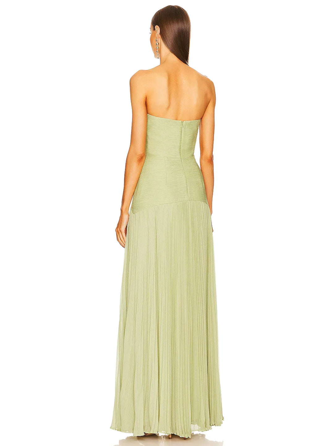Ruby - Chic Strapless Pleated Maxi Dress