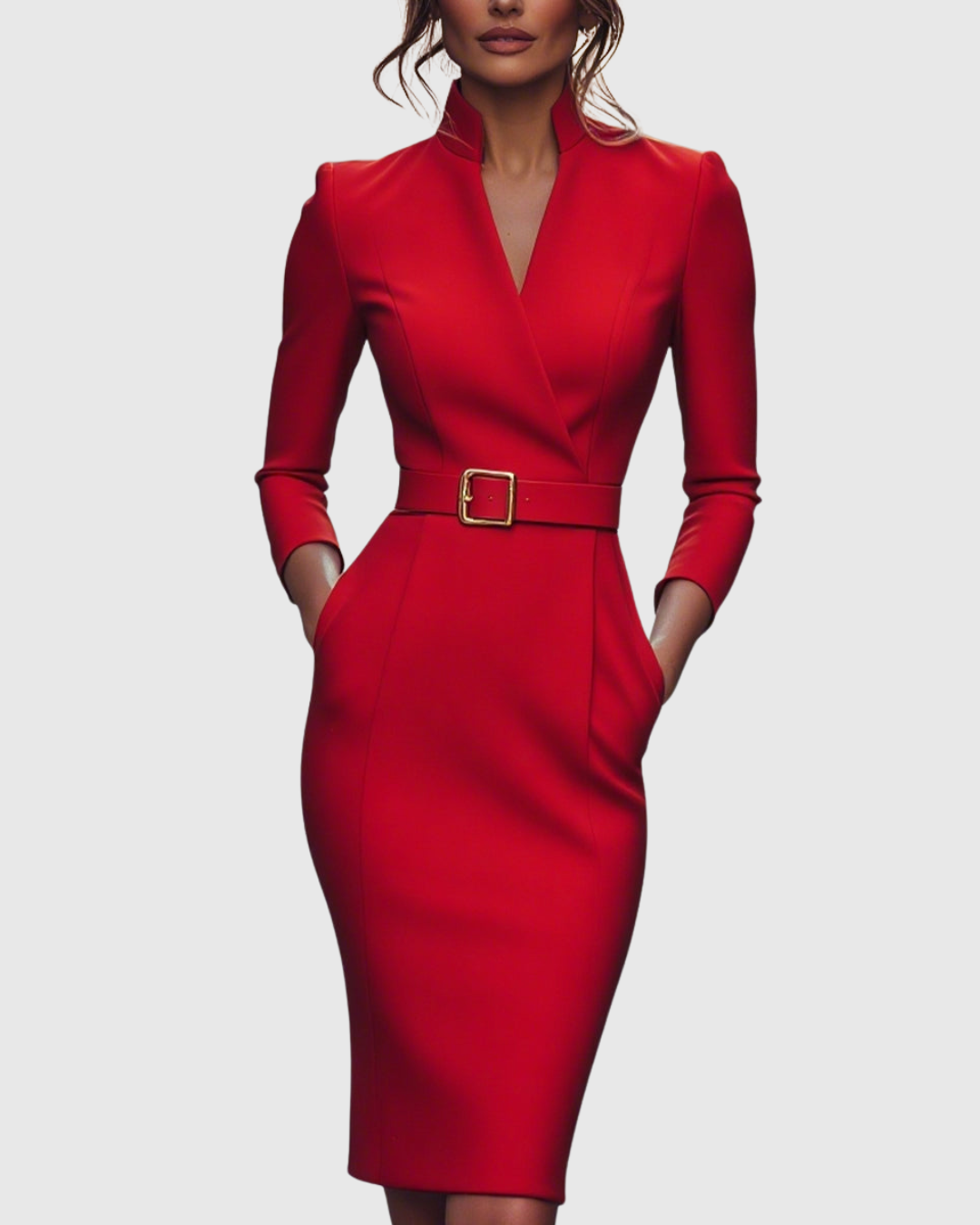 Claribel - Elegant Refined Midi Dress
