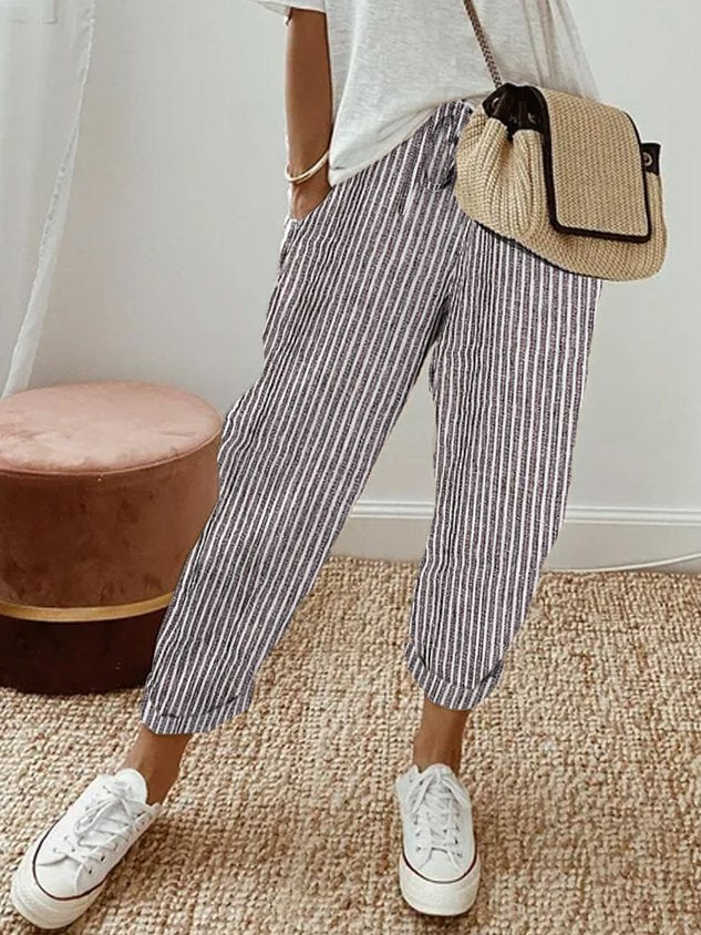 Elga - Stylish Casual Linen Trousers