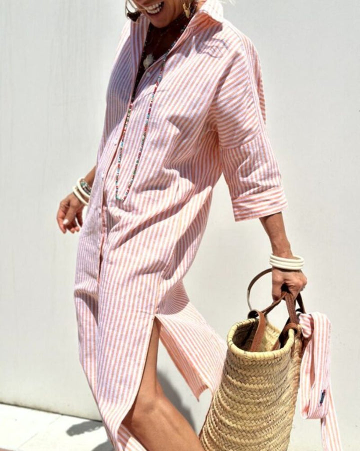 Sophia - Timeless Striped Shirt Summer Dress