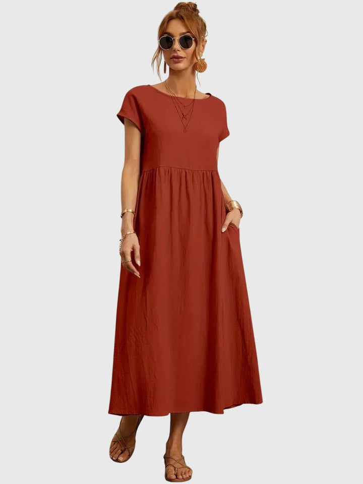 Giselle - Light Casual Maxi Dress with Pockets