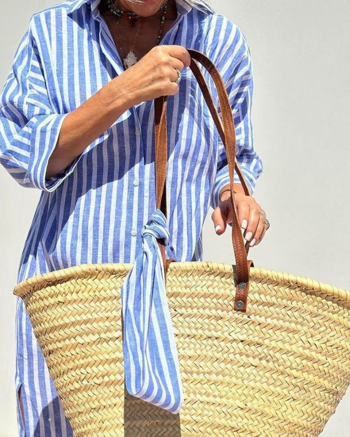 Sophia - Timeless Striped Shirt Summer Dress