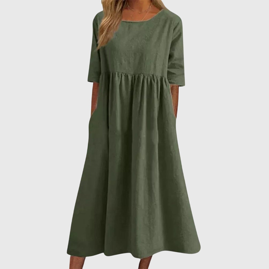 Haisley - Elegant Short-Sleeved Dress