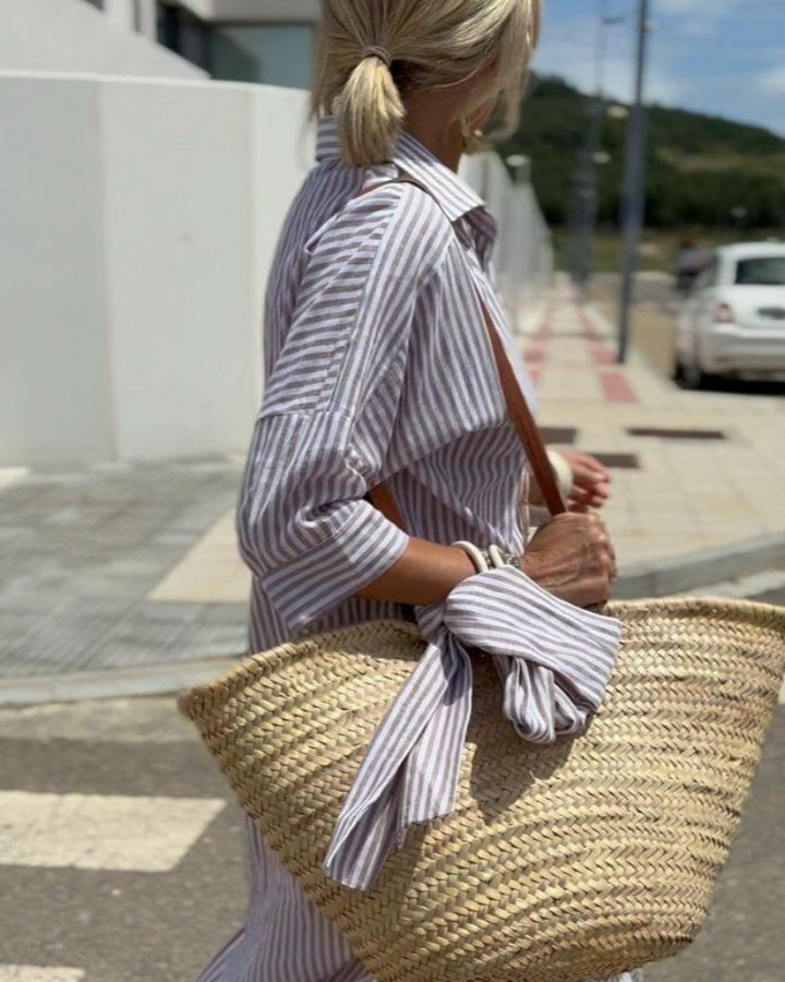 Sophia - Timeless Striped Shirt Summer Dress