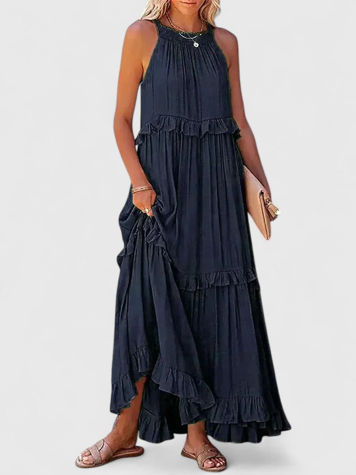 Shannon - Elegant Ruffle Flowy Dress For Women