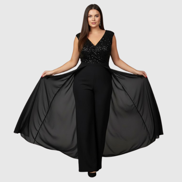 Zoraida - Stylish Sleeveless Formal Jumpsuit Dress