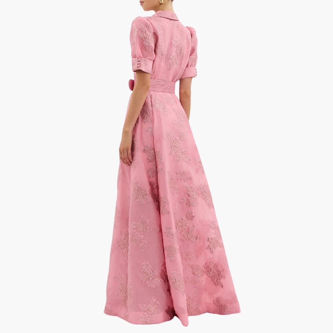 Kaya - Elegant Floral Dress with Belt For Women
