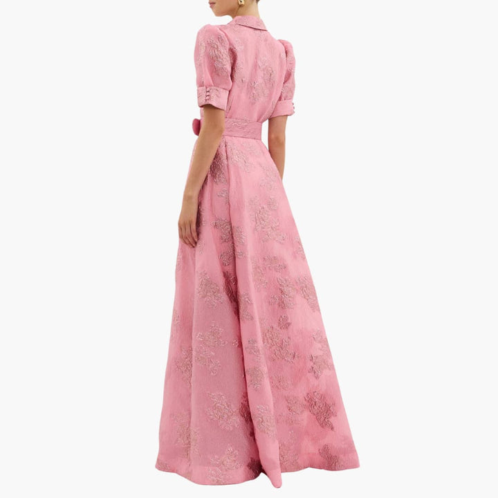 Kaya - Elegant Floral Dress with Belt For Women