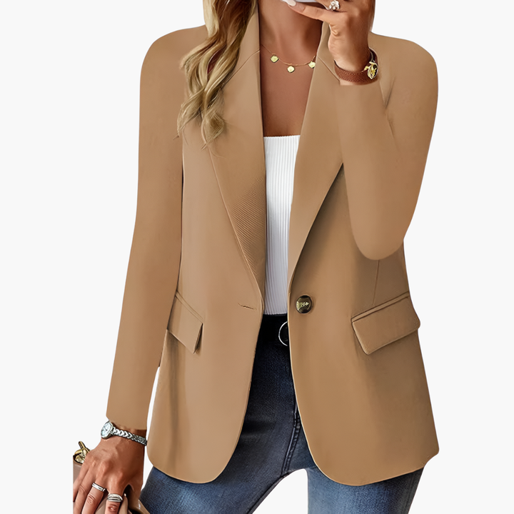 Shana - Women’s Blazer with Notched Lapel and Button Front