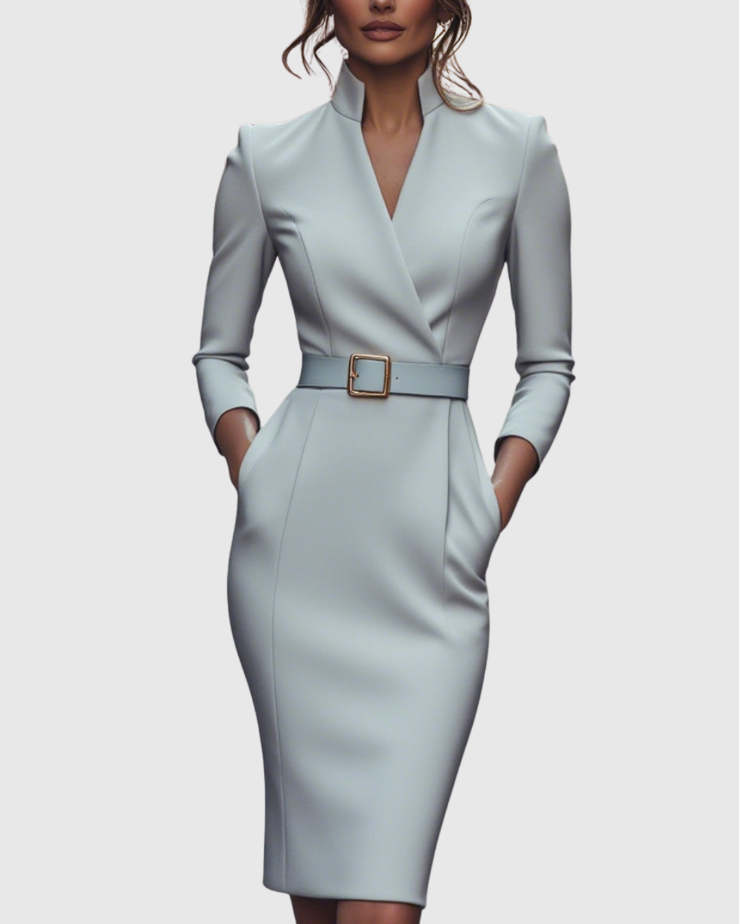 Claribel - Elegant Refined Midi Dress