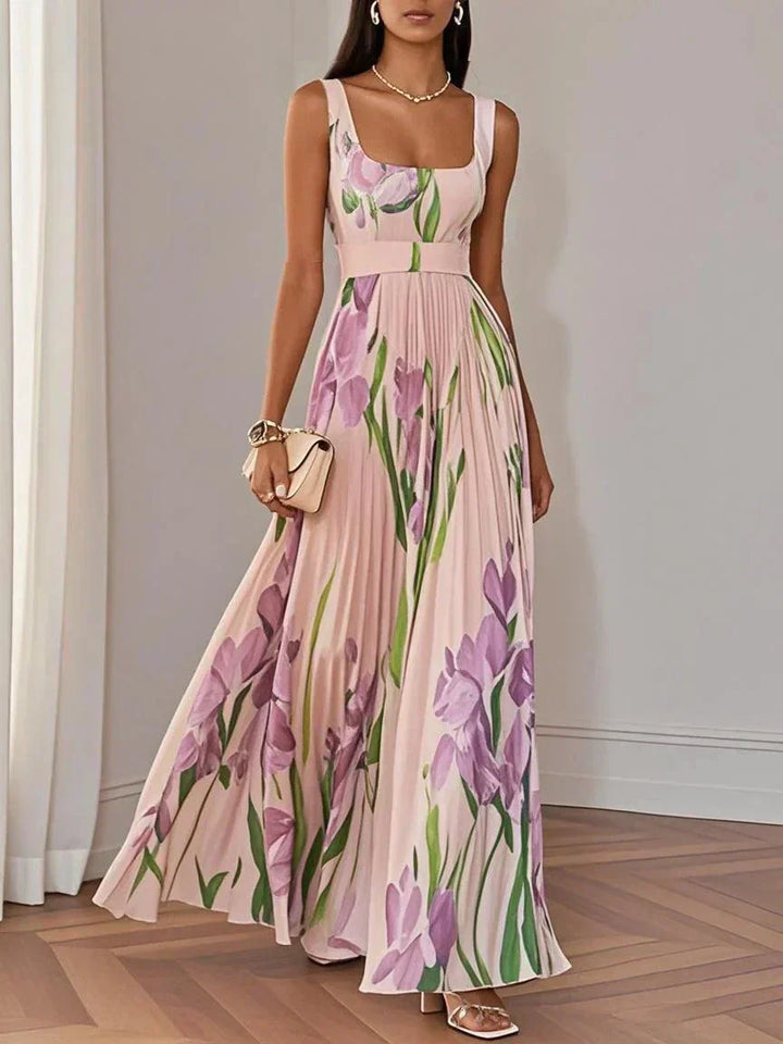Clara - Women Chiffon Pleated Maxi Dress