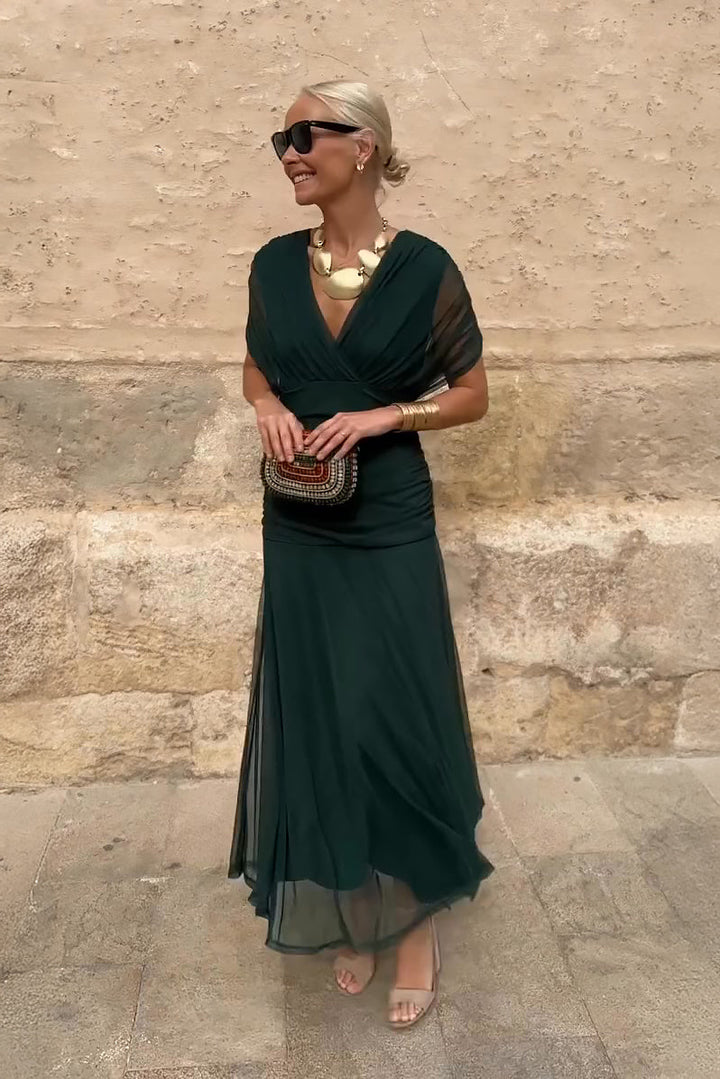 Alison - Green Elegant Formal Maxi Dress
